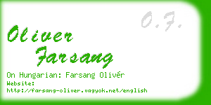 oliver farsang business card